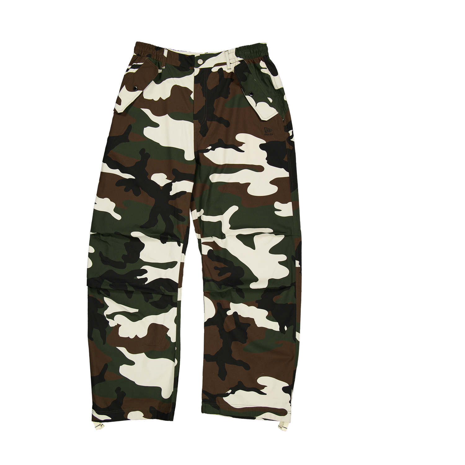 New Era Branded Woodland Camo Cargo Pants