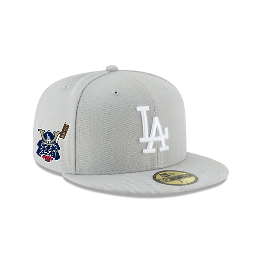 Los Angeles Dodgers 2025 World Series Champions Samurai Patch Gray 59FIFTY Fitted Hat - New Era Cap