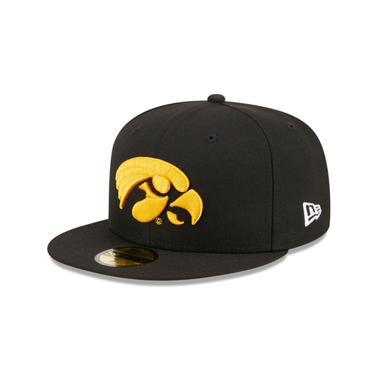 Iowa Hawkeyes Black 59FIFTY Fitted Hat - New Era Cap