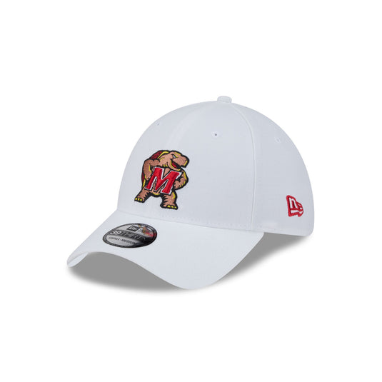 Maryland Terrapins Optic White 39THIRTY Stretch Fit Hat - New Era Cap