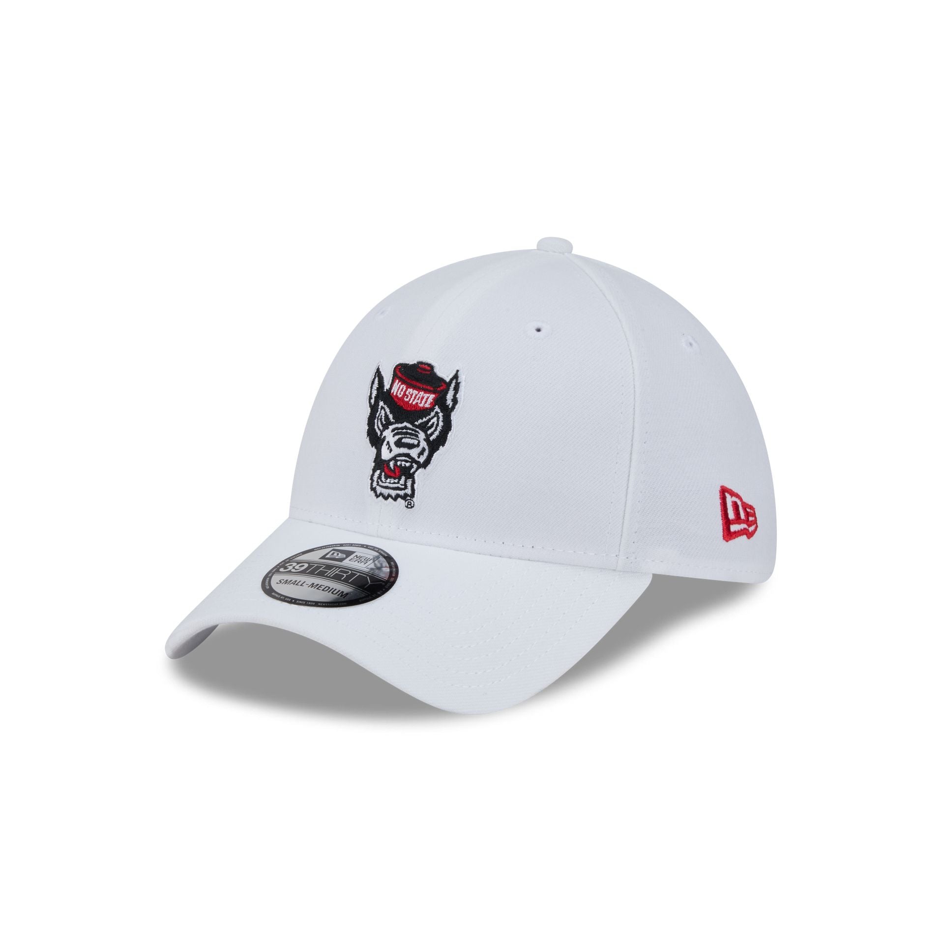 NC State Wolfpack Optic White 39THIRTY Stretch Fit Hat
