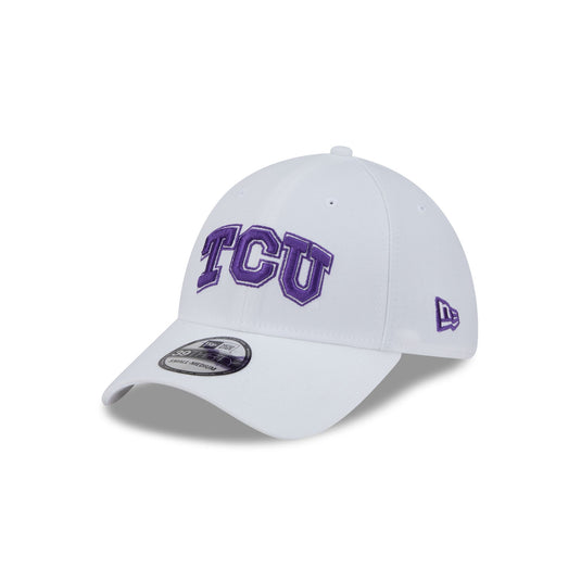 TCU Horned Frogs Optic White 39THIRTY Stretch Fit Hat - New Era Cap