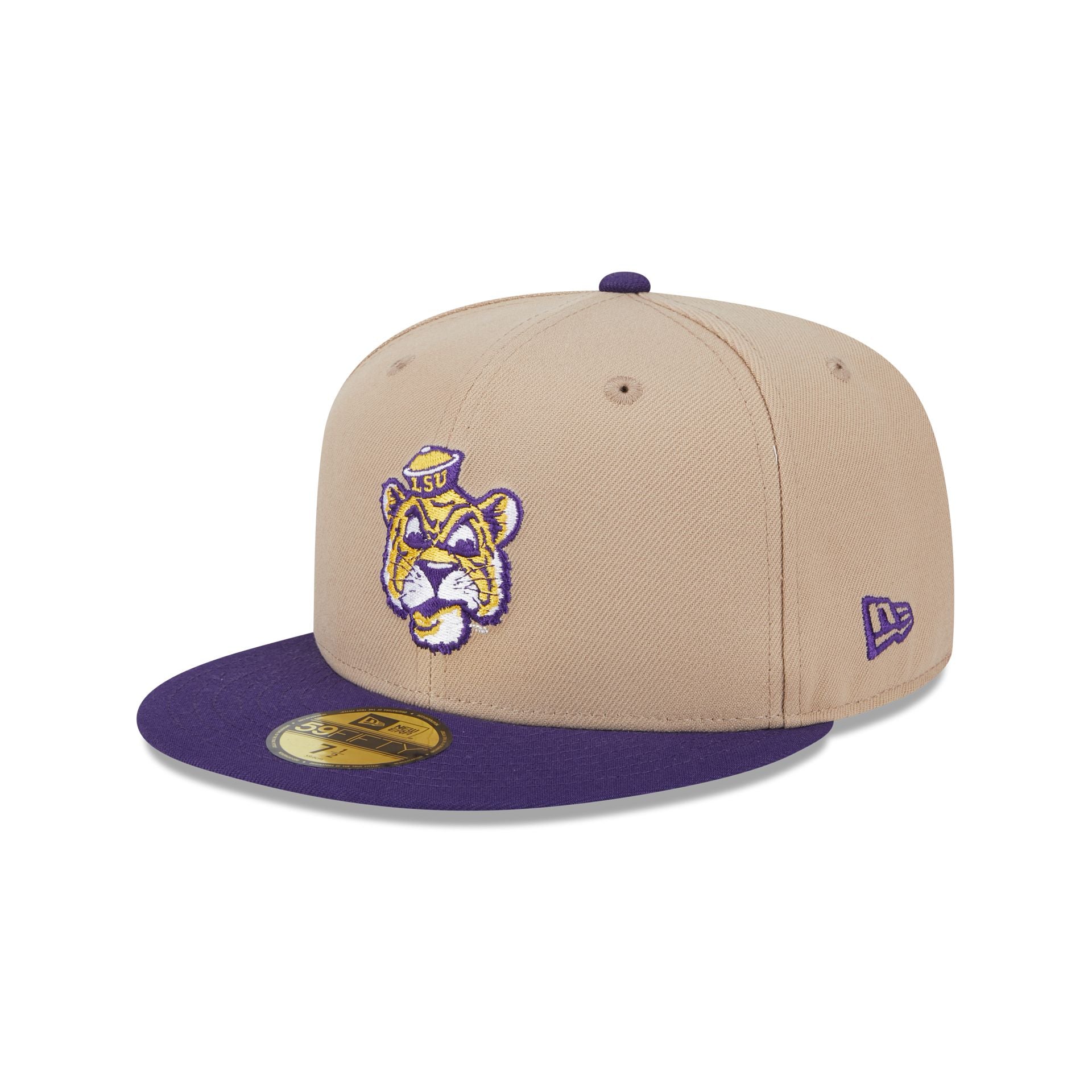 LSU Tigers Camel College Vault 59FIFTY Fitted Hat