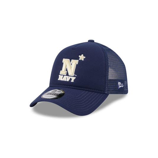 Navy Midshipmen Go-To 9FORTY A-Frame Trucker Hat - New Era Cap