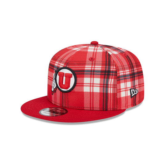Utah Utes Plaid 9FIFTY Snapback Hat - New Era Cap