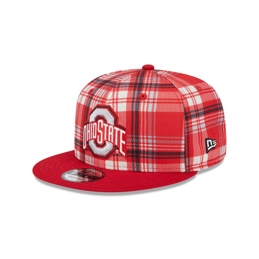 Ohio State Buckeyes Plaid 9FIFTY Snapback Hat - New Era Cap