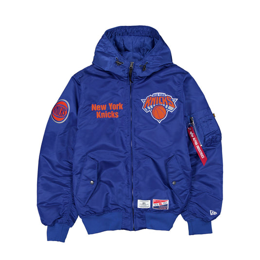 Alpha Industries x New York Knicks L-2B Hooded Bomber Jacket - New Era Cap