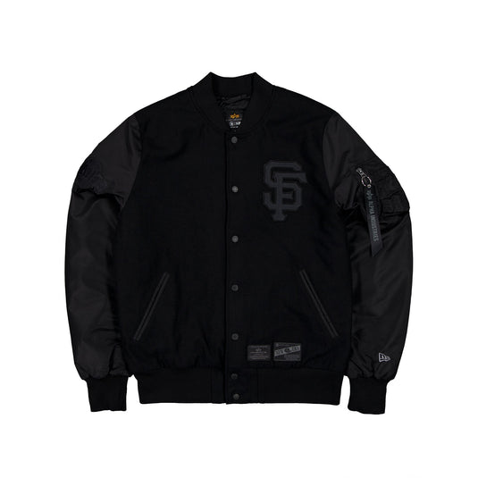 Alpha Industries x San Francisco Giants MA-1 Wool Varsity Jacket Black - New Era Cap