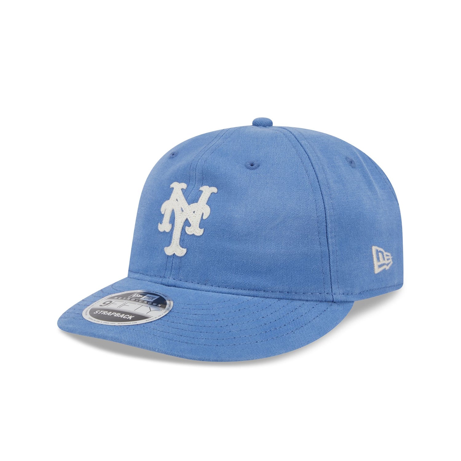 New York Mets Canvas Felt Retro Crown 9FIFTY Strapback Hat