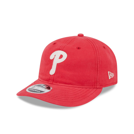 Philadelphia Phillies Canvas Felt Retro Crown 9FIFTY Strapback Hat - New Era Cap