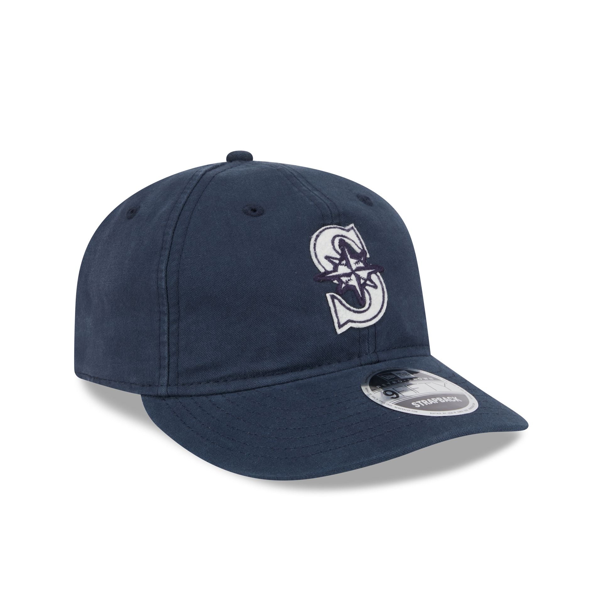 Seattle Mariners Canvas Felt Retro Crown 9FIFTY Strapback Hat