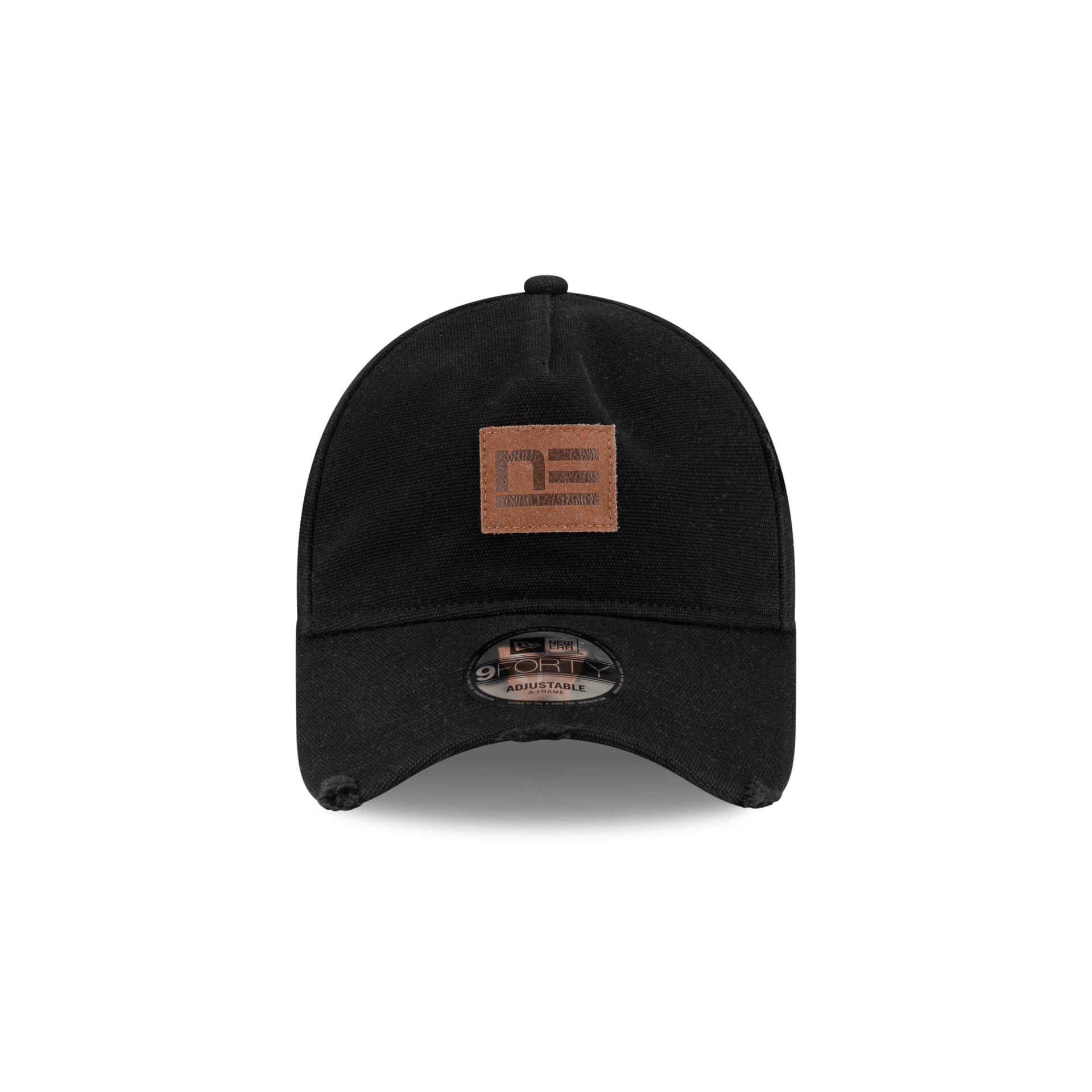 Forge Leather Patch Black 9FORTY A-Frame Adjustable Hat