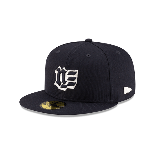 Blackletter Navy 59FIFTY Fitted Hat - New Era Cap