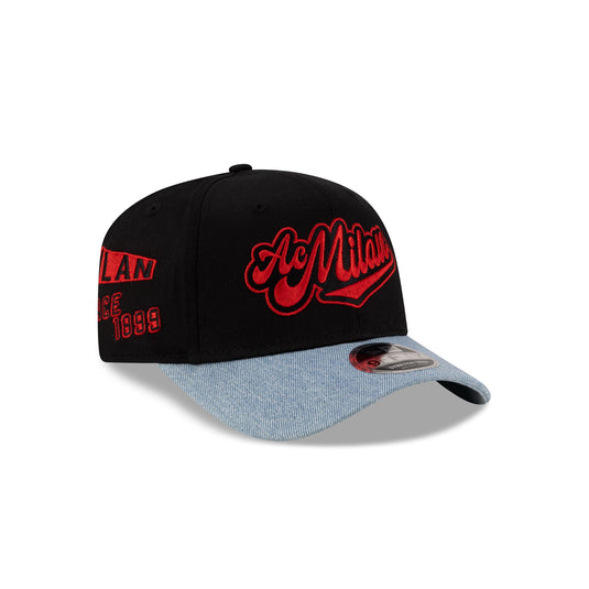 AC Milan Denim Visor 9FIFTY Stretch-Snap Hat - New Era Cap