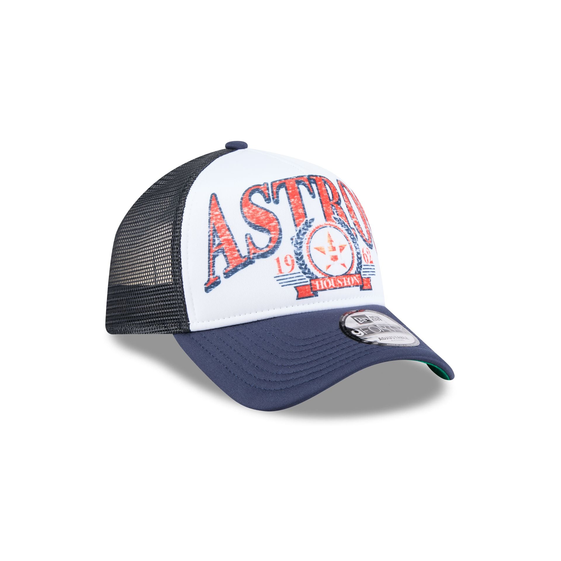 Houston Astros Distressed 9FORTY A-Frame Trucker Hat