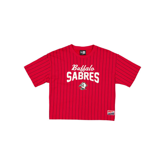 Buffalo Sabres Alternate Throwback Pinstripe Women's T-Shirt - New Era Cap