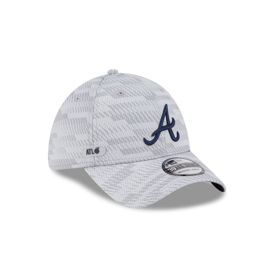 Atlanta Braves 2025 Clubhouse Gray 39THIRTY Stretch Fit - New Era Cap