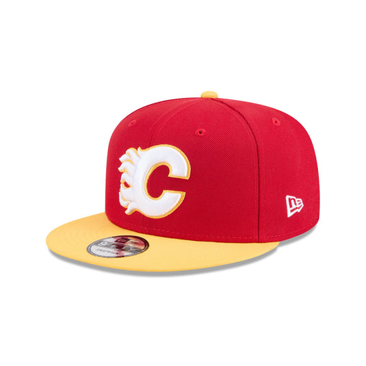 Calgary Flames Yellow Visor 9FIFTY Snapback Hat - New Era Cap