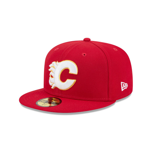 Calgary Flames Rear Wordmark 59FIFTY Fitted Hat - New Era Cap