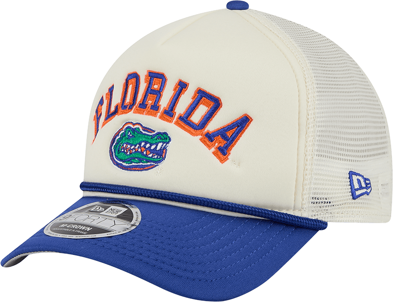 Florida Gators Chrome Arch 9FORTY M-Crown A-Frame Trucker Hat