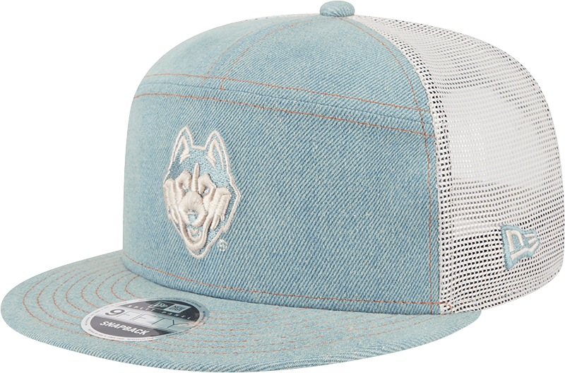 Connecticut Huskies Denim Split Panel 9FIFTY Trucker Hat