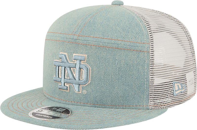 Notre Dame Fighting Irish Denim Split Panel 9FIFTY Trucker Hat