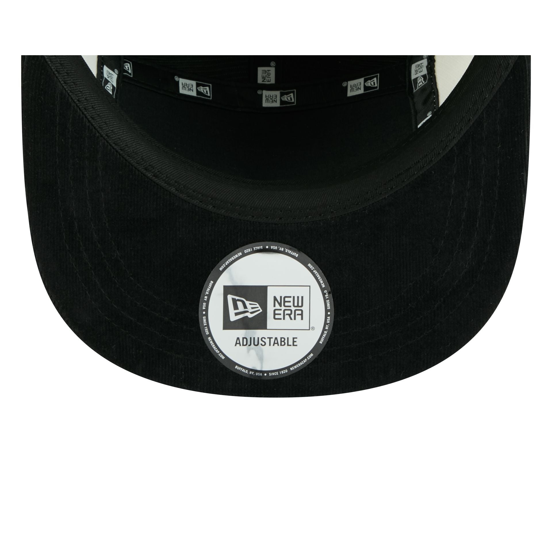 New Era Cap Black White Cord Camper Strapback Hat
