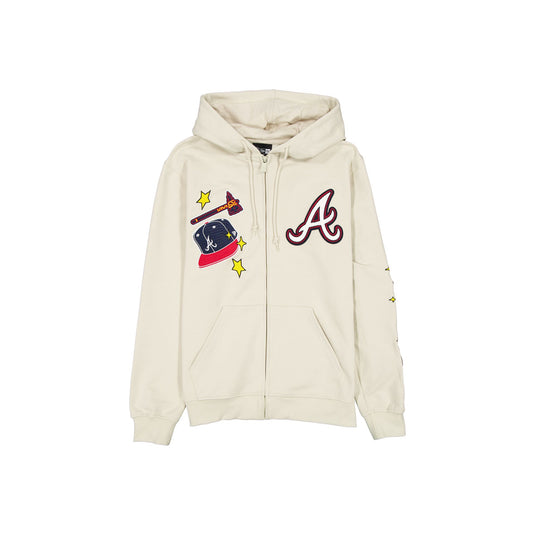 Atlanta Braves Stone Logo Select Full-Zip Hoodie - New Era Cap