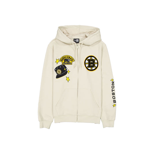 Boston Bruins Stone Logo Select Full-Zip Hoodie - New Era Cap
