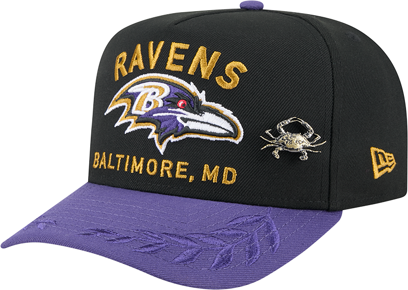 Baltimore Ravens 2025 Draft Black 59FIFTY A-Frame Fitted Hat