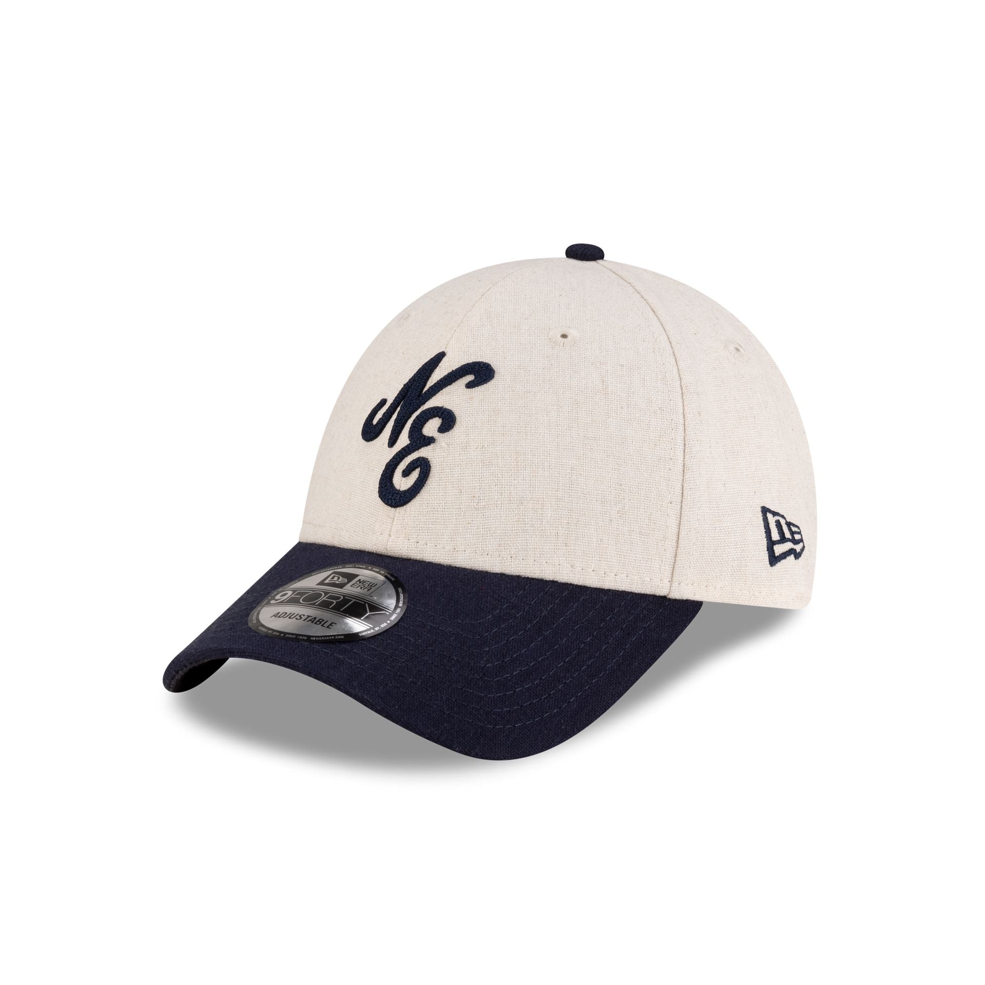 New Era Cap Linen Two Tone Navy 9FORTY Adjustable Hat