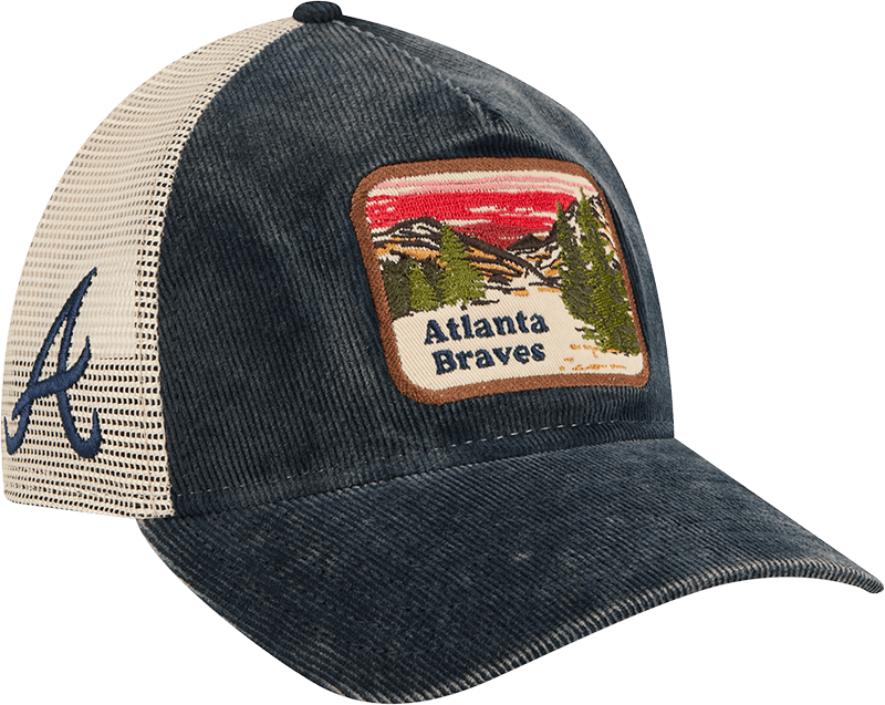 Atlanta Braves Vintage Landscape 9TWENTY A-Frame Trucker Hat