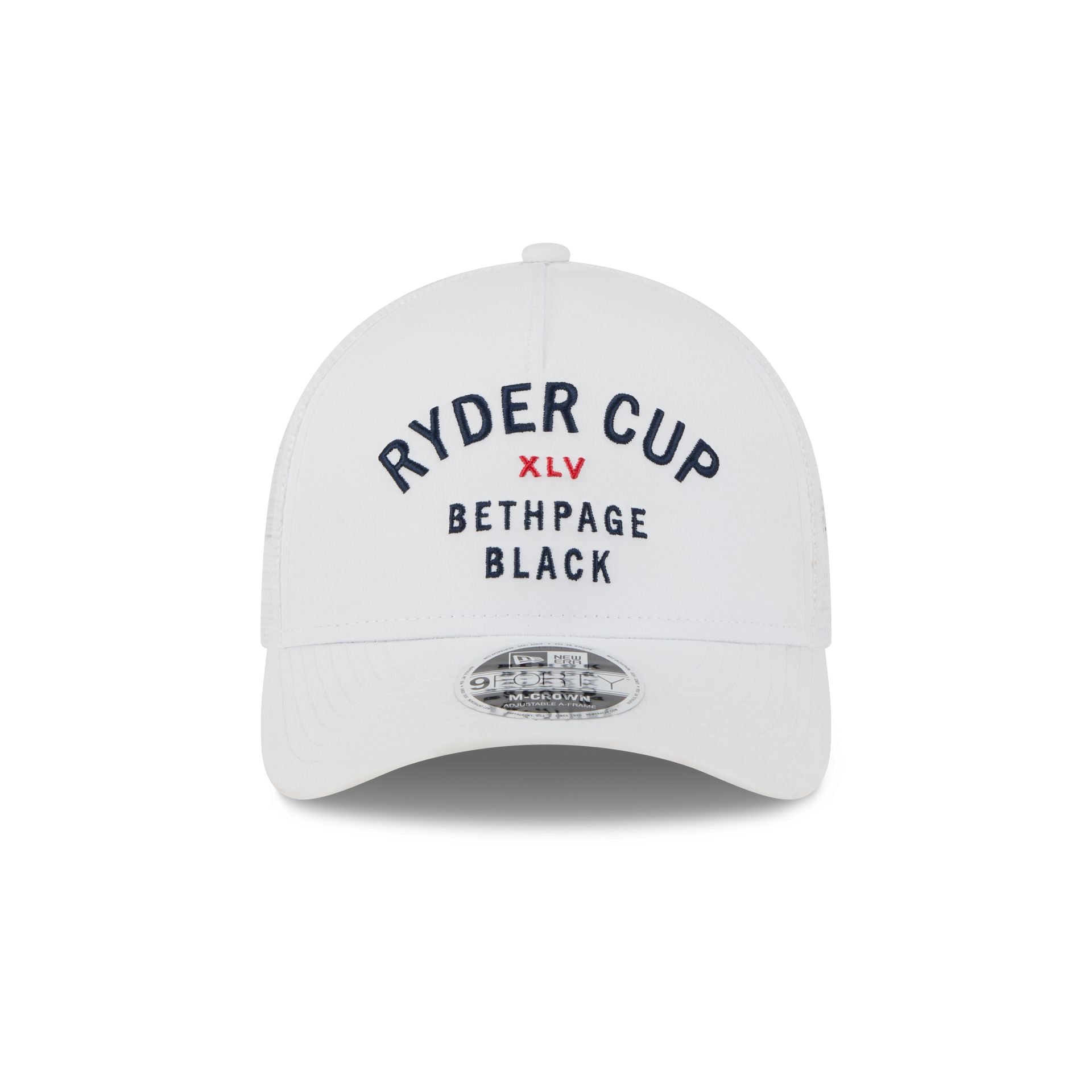 2025 Ryder Cup Minimalist White 9FORTY M-Crown A-Frame Trucker Hat
