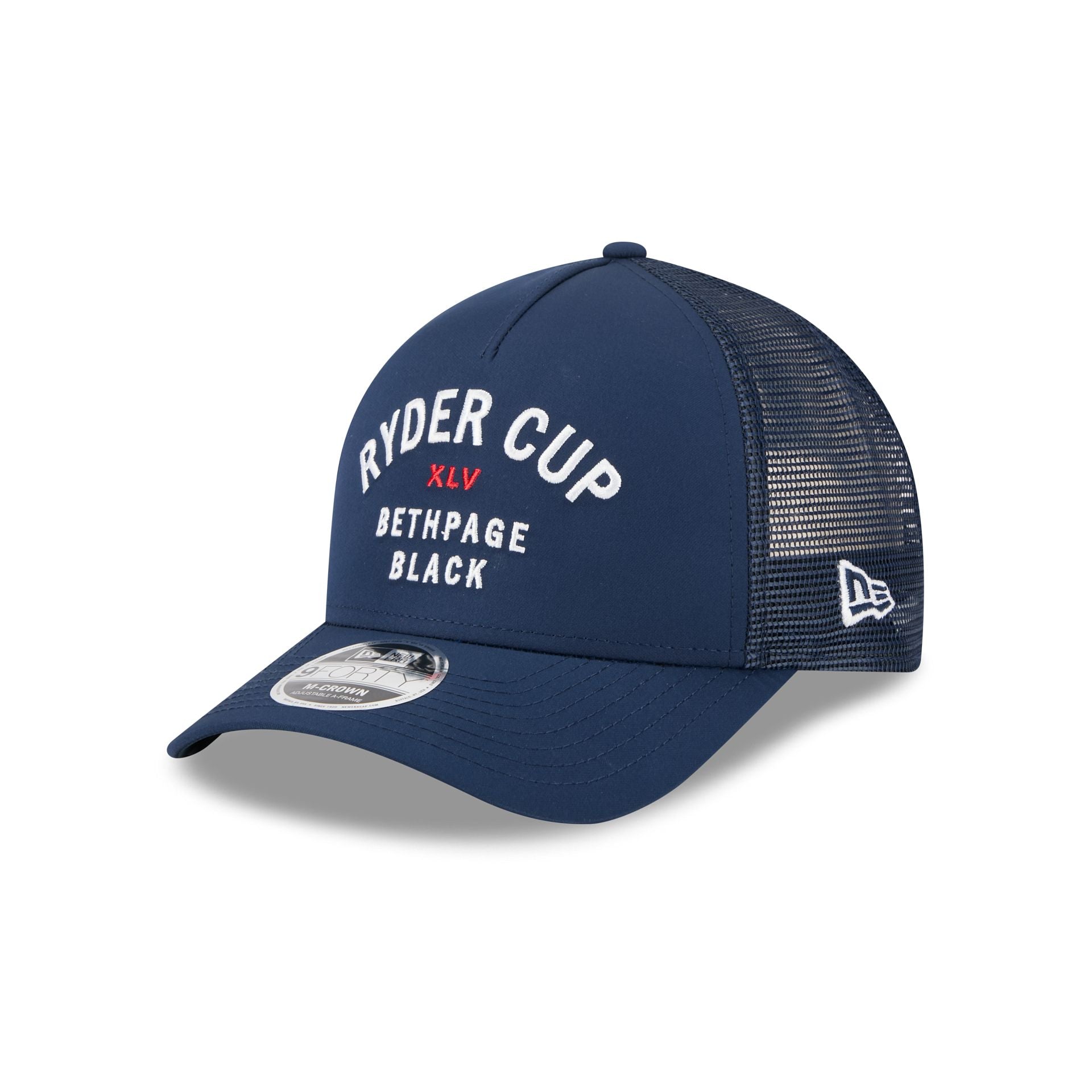 2025 Ryder Cup Minimalist Navy 9FORTY M-Crown A-Frame Trucker Hat