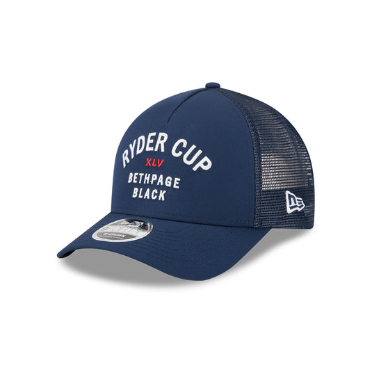 2025 Ryder Cup Minimalist Navy 9FORTY M-Crown A-Frame Trucker Hat - New Era Cap