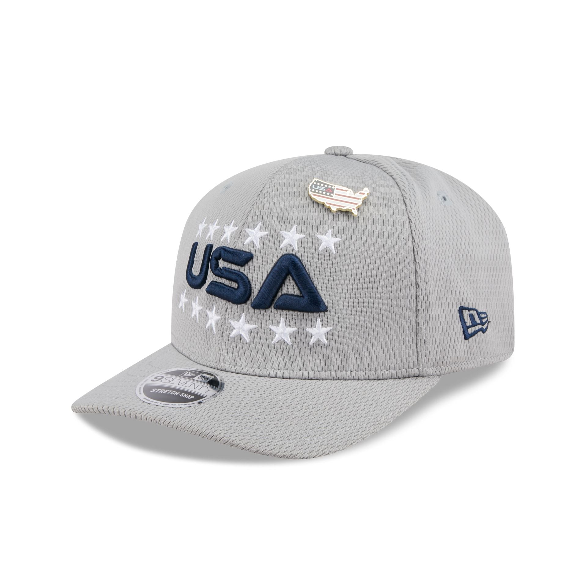 2025 Ryder Cup Team USA Gray 9SEVENTY Stretch-Snap Hat
