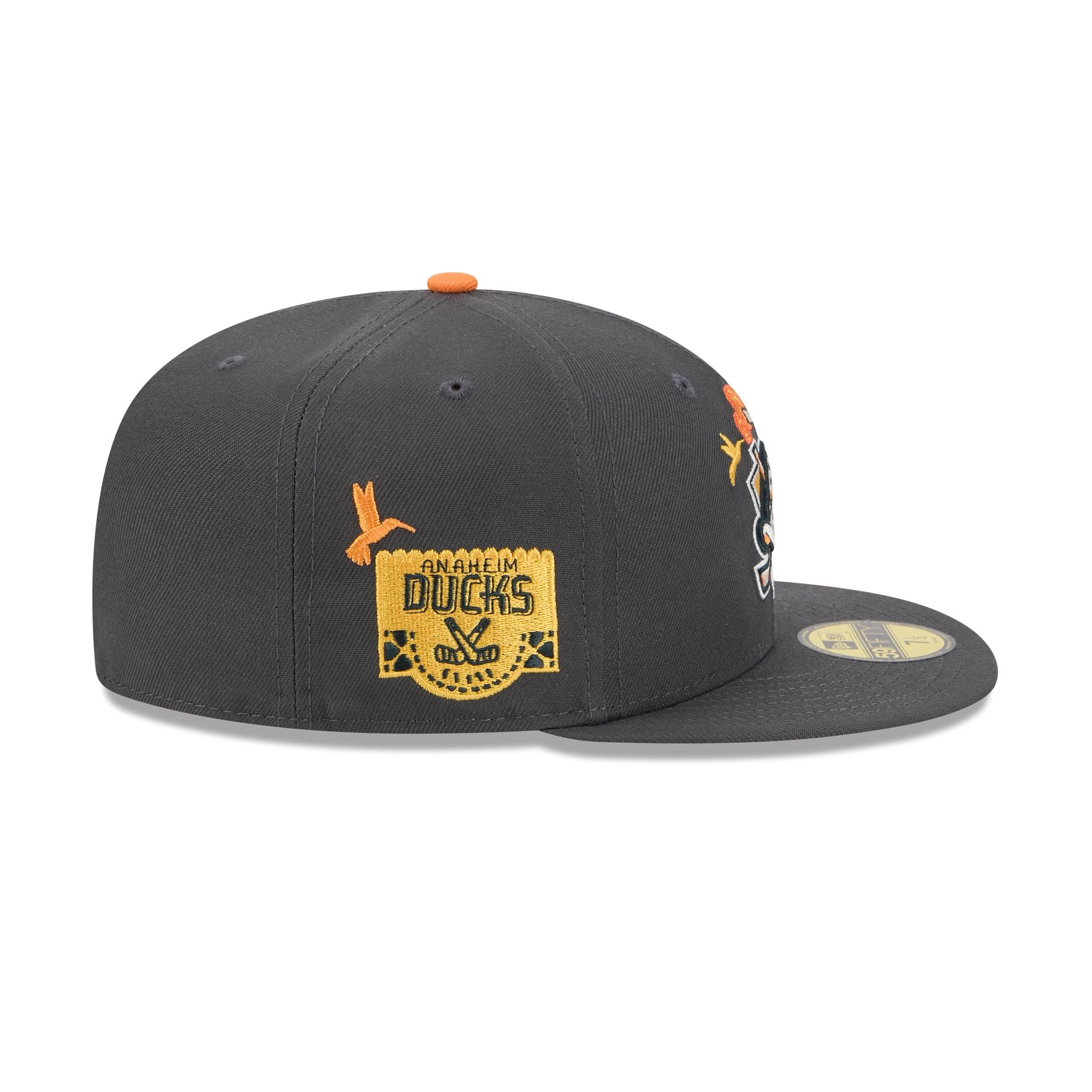 Anaheim Ducks Day of the Dead Graphite 59FIFTY Fitted Hat