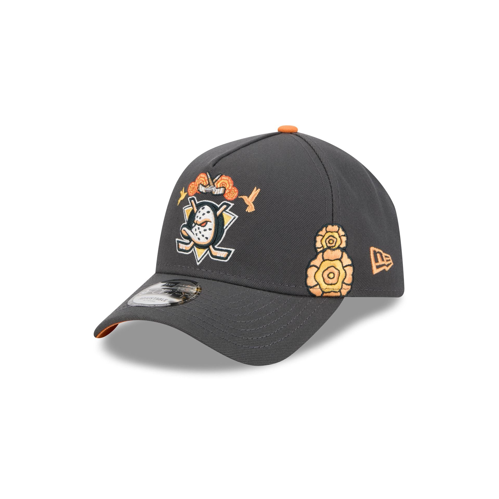 Anaheim Ducks Day of the Dead Graphite 9FORTY A-Frame Snapback Hat