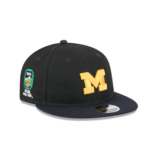 Michigan Wolverines Tournament Side Patch Retro Crown 9FIFTY Strapback Hat - New Era Cap