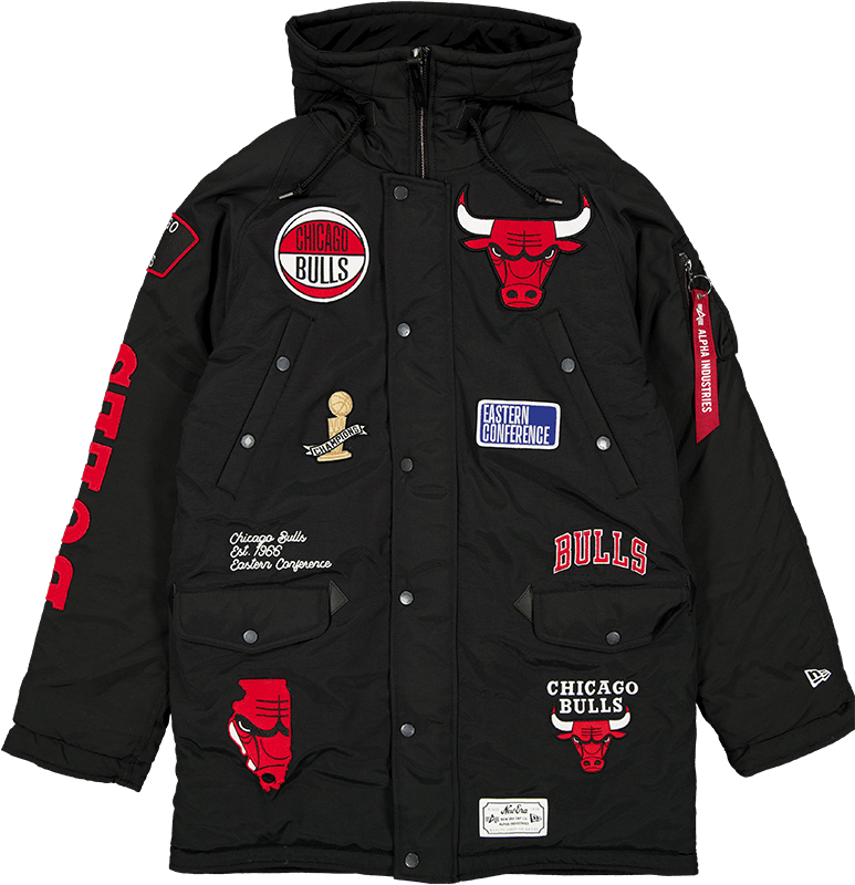 Alpha Industries x Chicago Bulls Black N-3B Parka Jacket