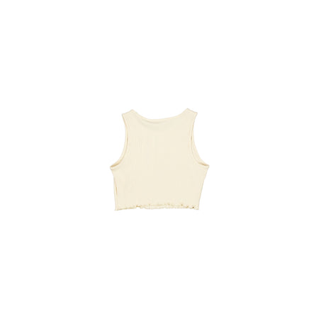 Los Angeles Dodgers Tonel Cropped Rib Light Beige Women's Tank Top