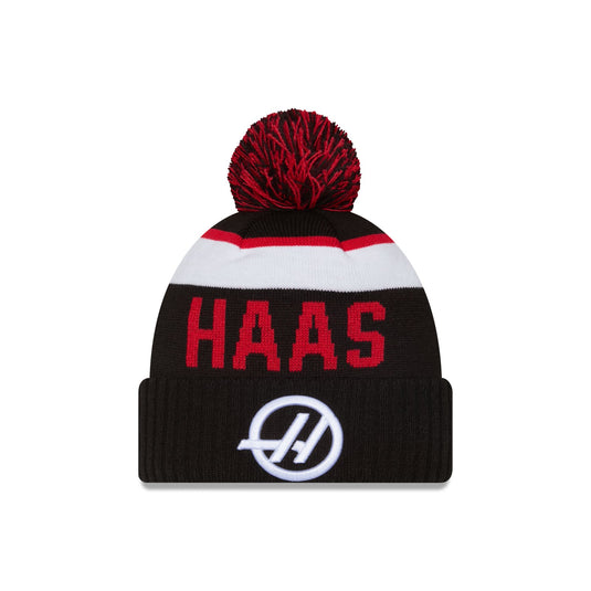 MoneyGram Haas F1 Team Sport Pom Knit Hat - New Era Cap