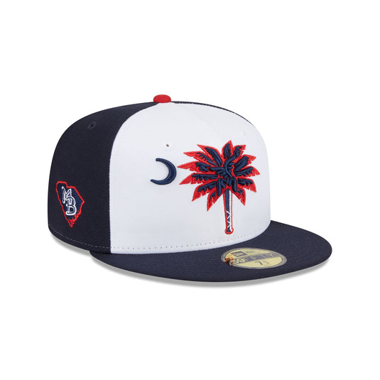 Myrtle Beach Pelicans Theme Night Navy Sidepatch59FIFTY Fitted Hat - New Era Cap