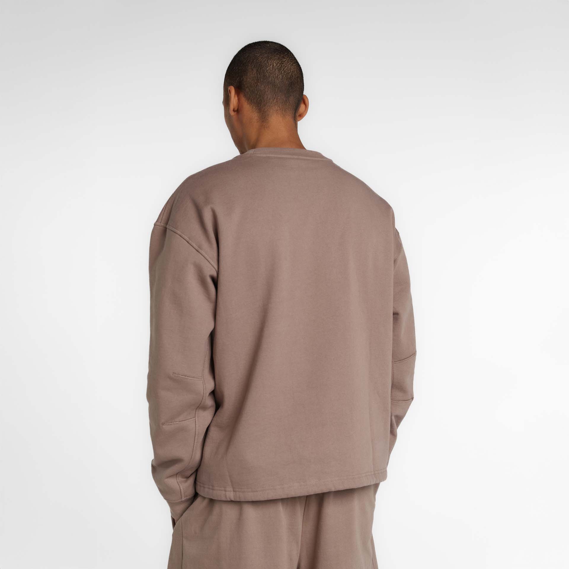 New Era Branded Alden Taupe Gray Crewneck