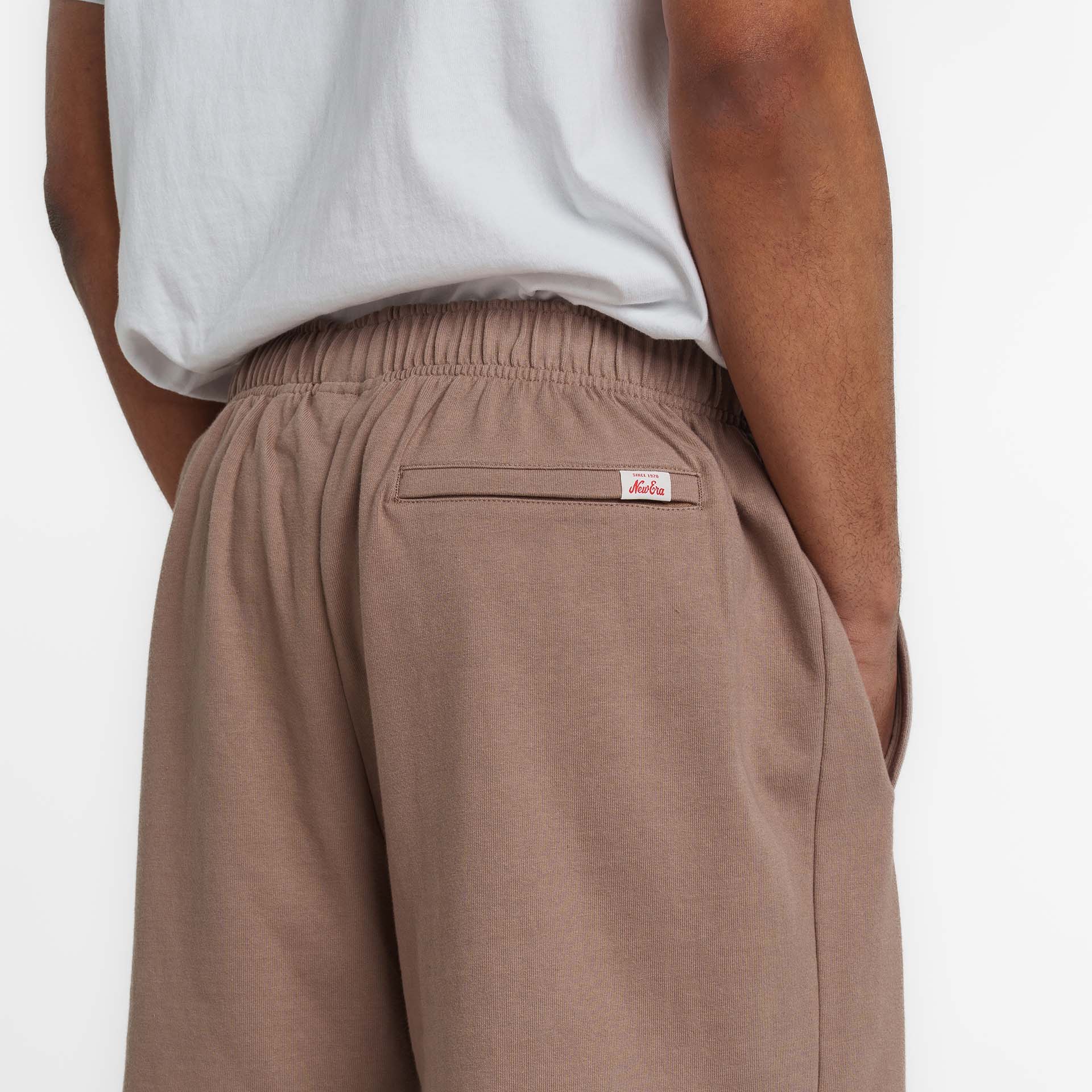 New Era Branded Alden Taupe Gray Sweatshorts
