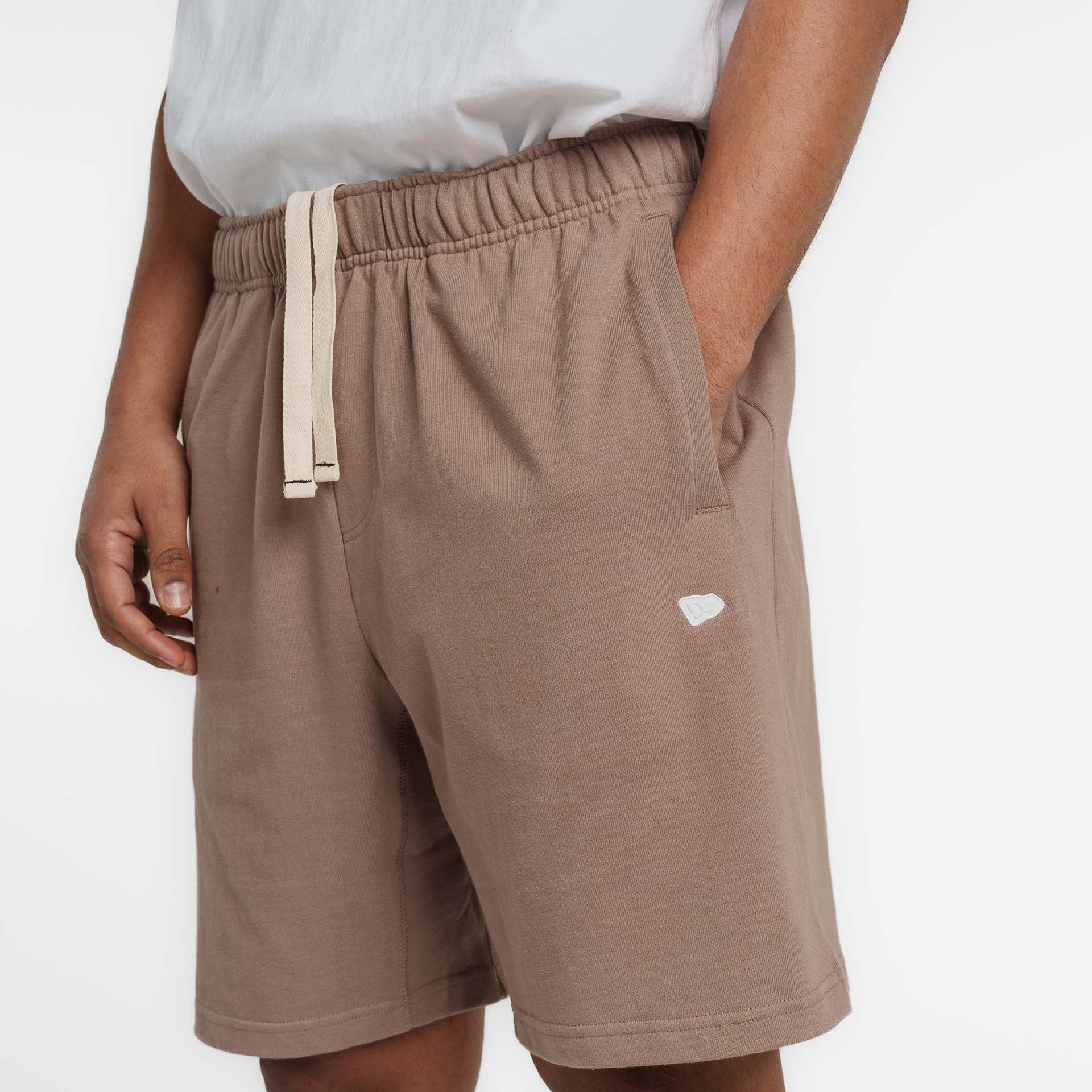 New Era Branded Alden Taupe Gray Sweatshorts
