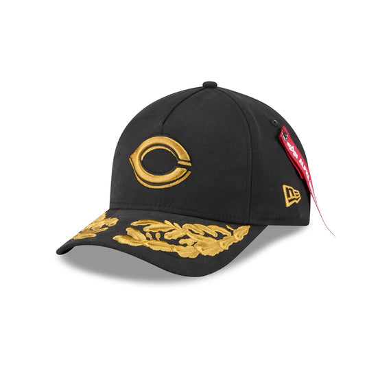 Alpha Industries x Cincinnati Reds Black 9FORTY M-Crown A-Frame Snapback Hat - New Era Cap