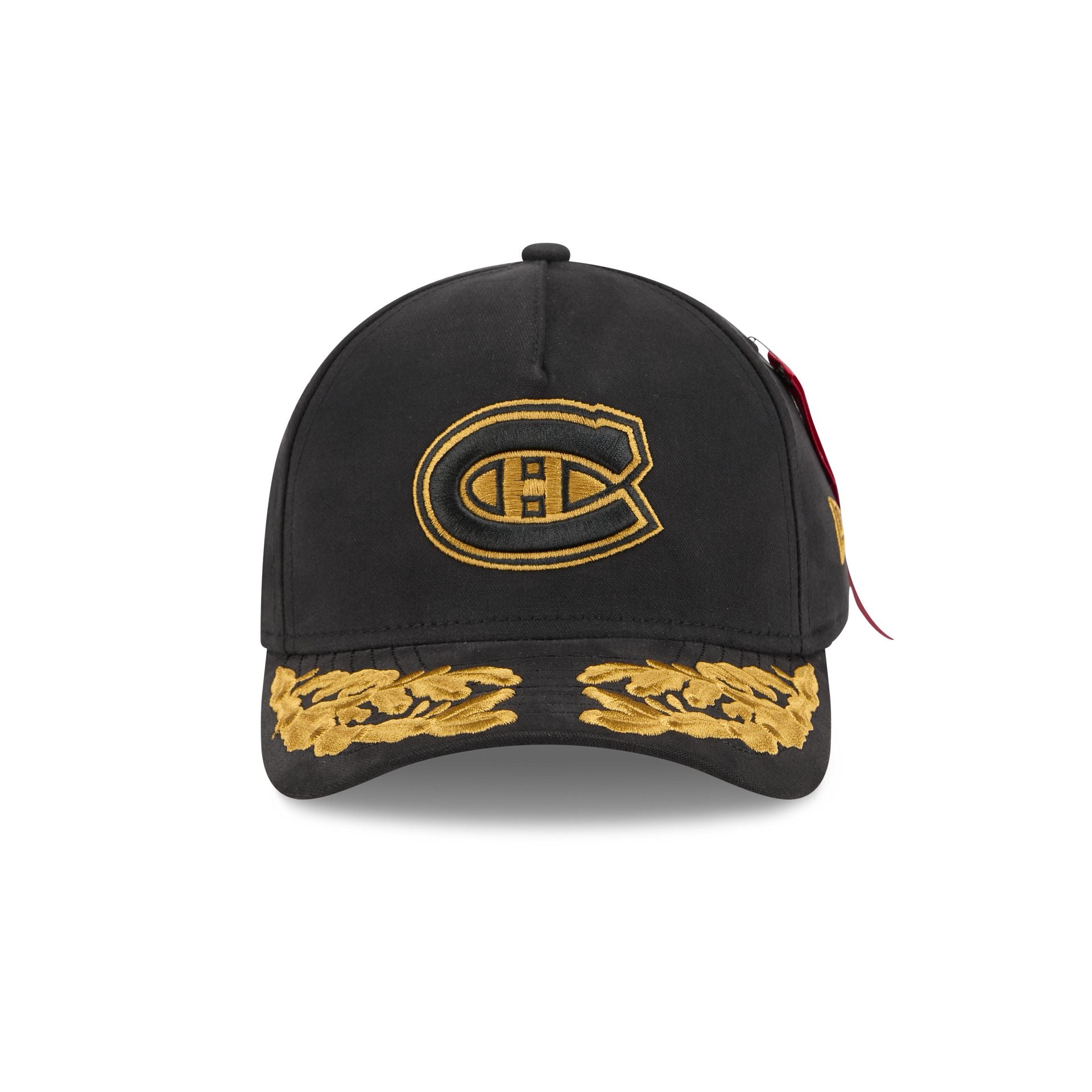 Alpha Industries x Montreal Canadiens Black 9FORTY M-Crown A-Frame Snapback Hat