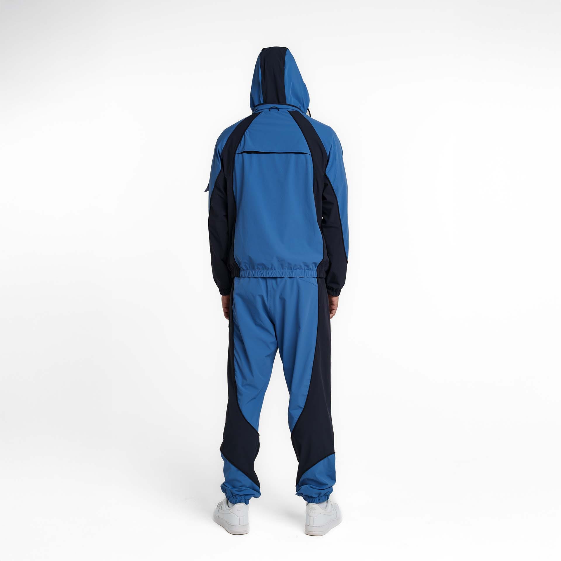 New Era Branded Retro-Tech NE2K Indigo Half-Zip Track Pullover