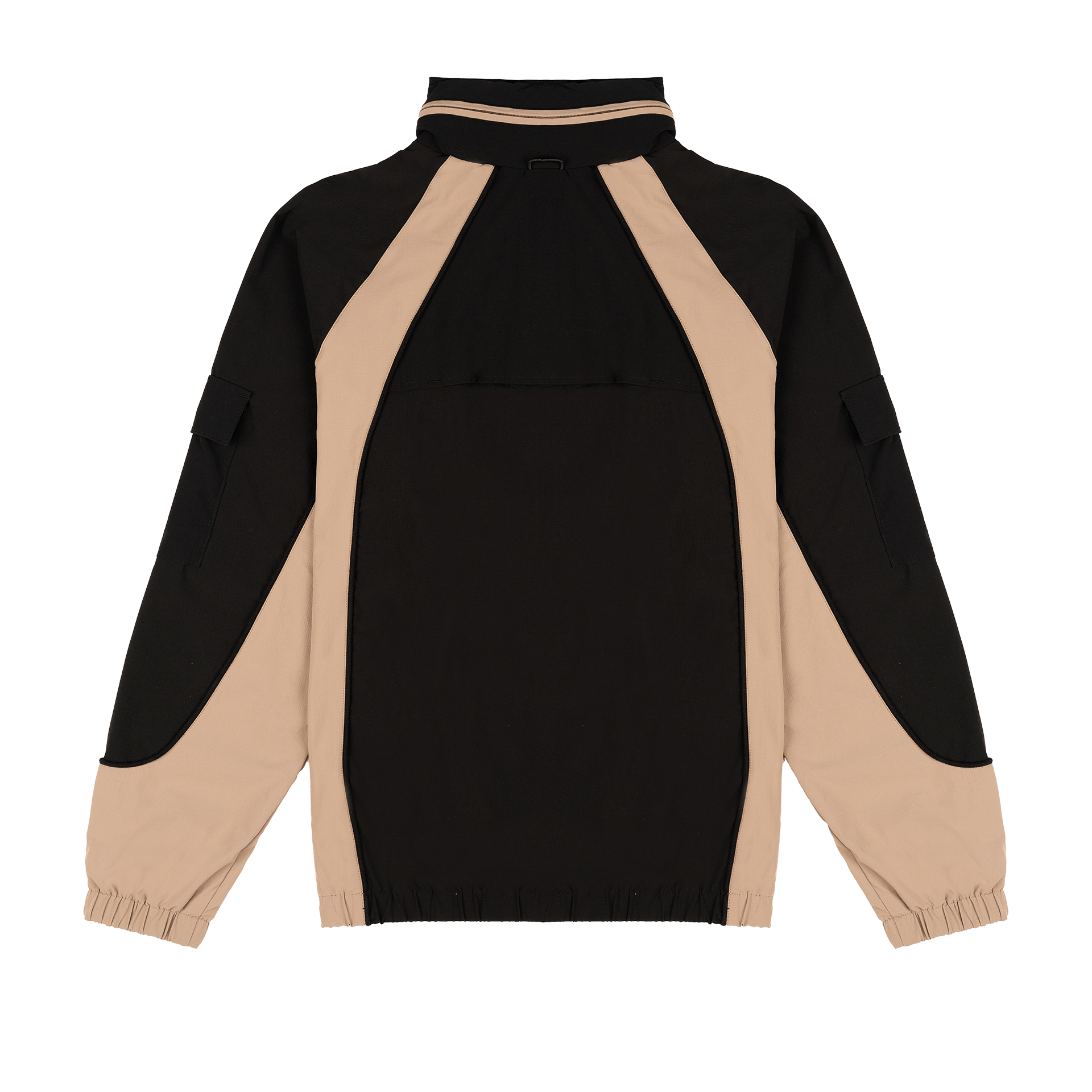 New Era Branded Retro-Tech NE2K Black Half-Zip Track Pullover